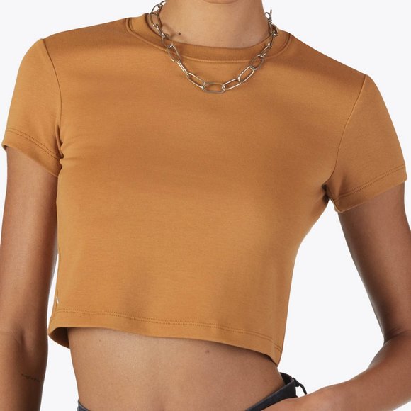 🔥 4/$20 Cuts Clothing Tomboy Cropped tee - Caramel - Picture 5 of 5
